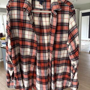 Plaid Button-Up Shirt